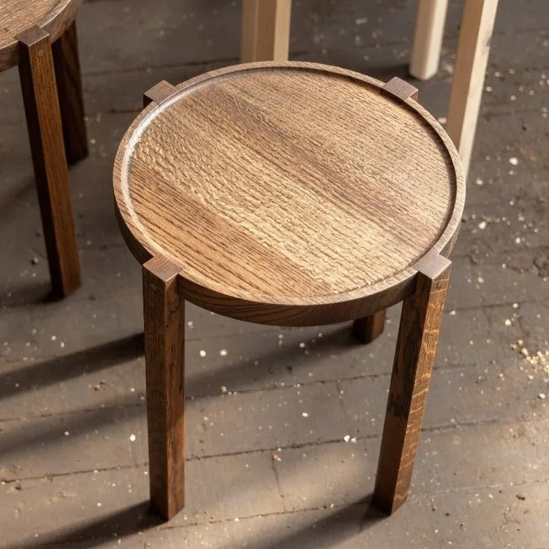 Waverly Side Table | Modern Round Wood Side Table