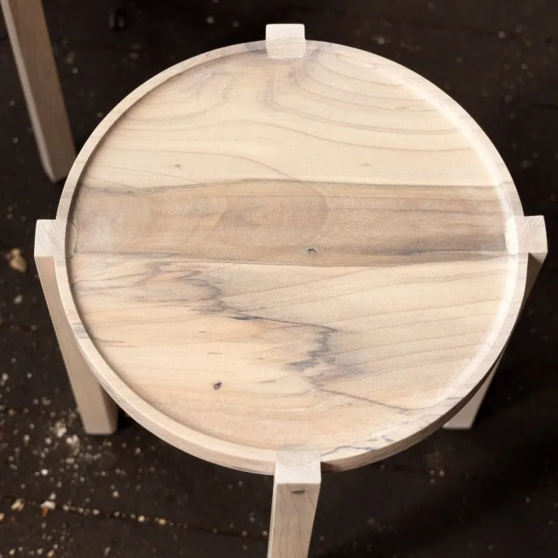 Waverly Side Table | Modern Round Wood Side Table