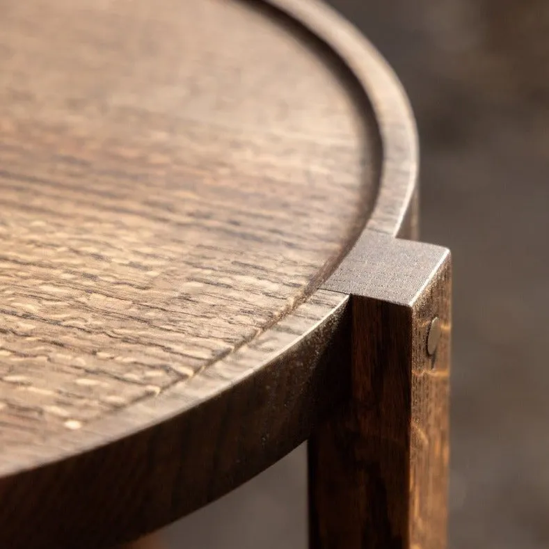 Waverly Side Table | Modern Round Wood Side Table