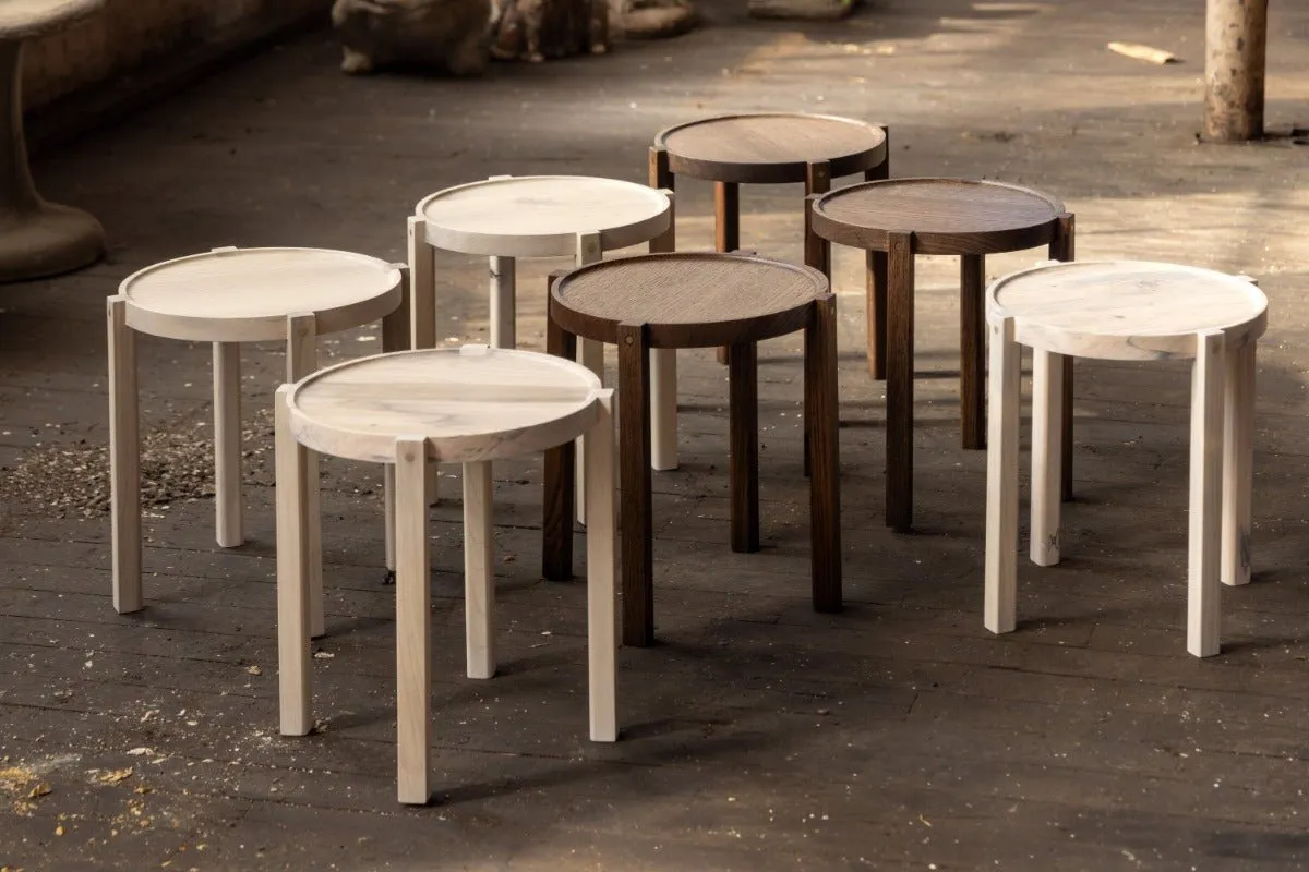 Waverly Side Table | Modern Round Wood Side Table