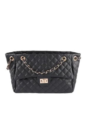 WOMENS FASHION LEATHER DIAMOND PATTERN QUILTED HANDBAG