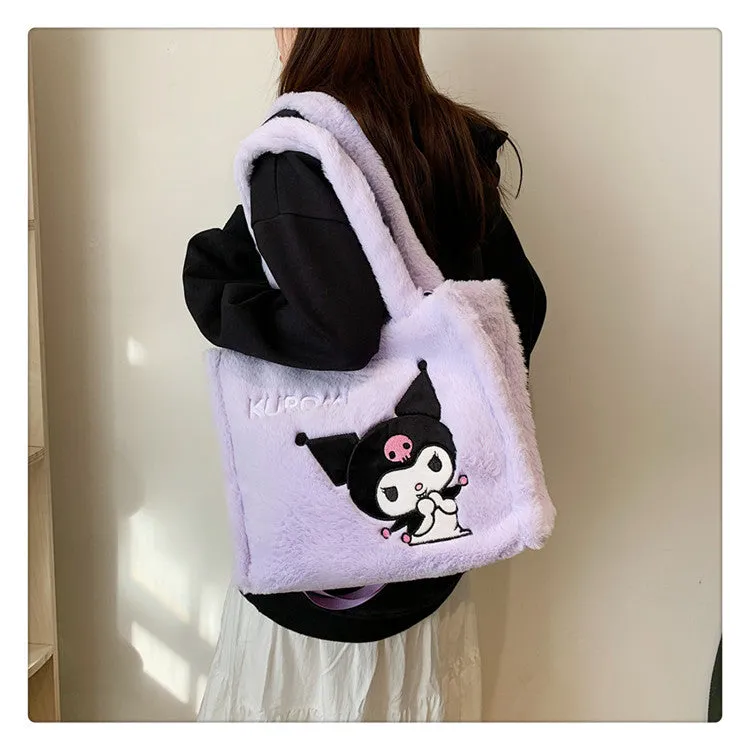 Women's Plush Clow Make-up Cute Birthday Bags