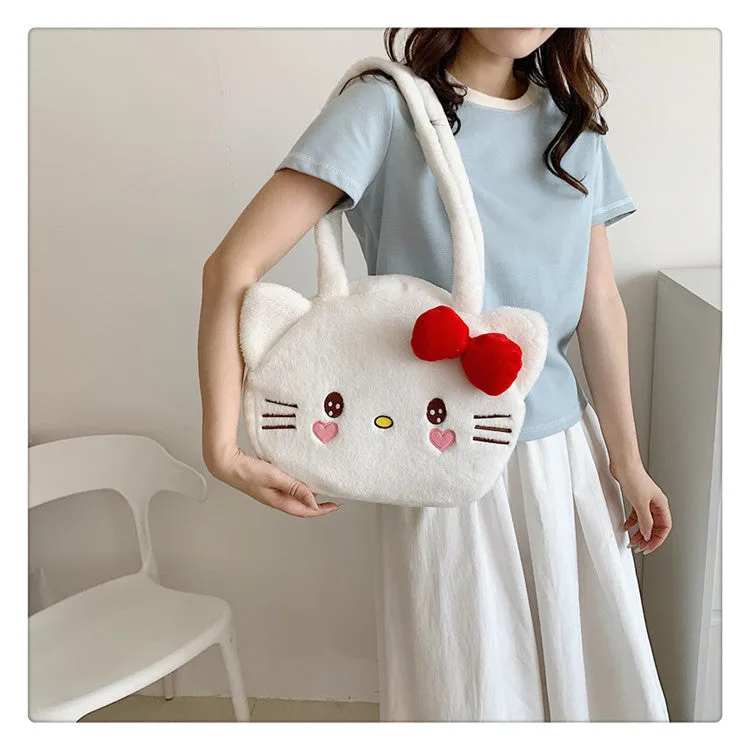 Women's Plush Clow Make-up Cute Birthday Bags