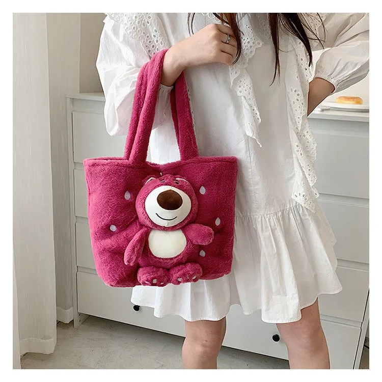 Women's Plush Clow Make-up Cute Birthday Bags