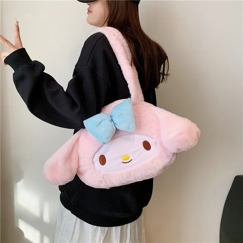 Women's Plush Clow Make-up Cute Birthday Bags