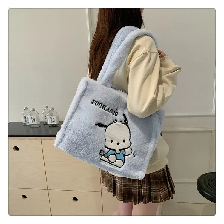 Women's Plush Clow Make-up Cute Birthday Bags