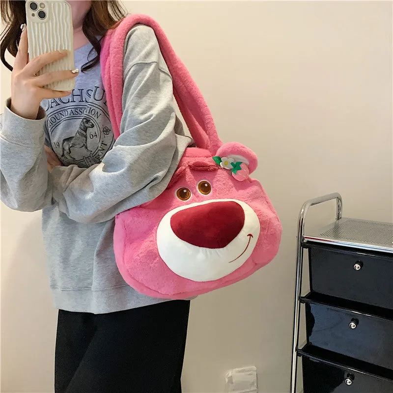 Women's Plush Clow Make-up Cute Birthday Bags
