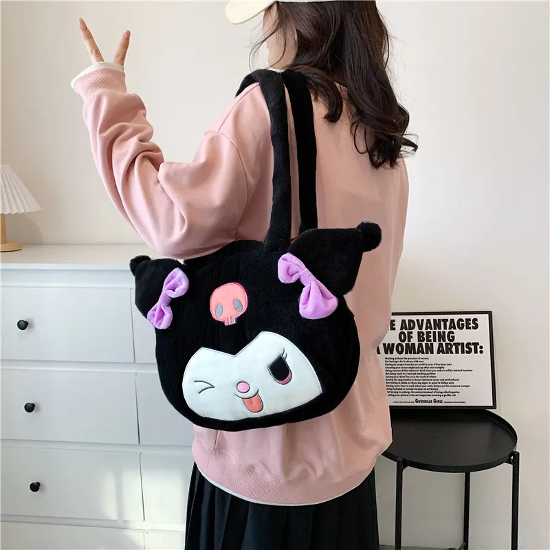 Women's Plush Clow Make-up Cute Birthday Bags
