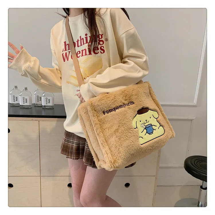 Women's Plush Clow Make-up Cute Birthday Bags