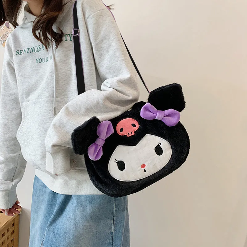 Women's Plush Clow Make-up Cute Birthday Bags